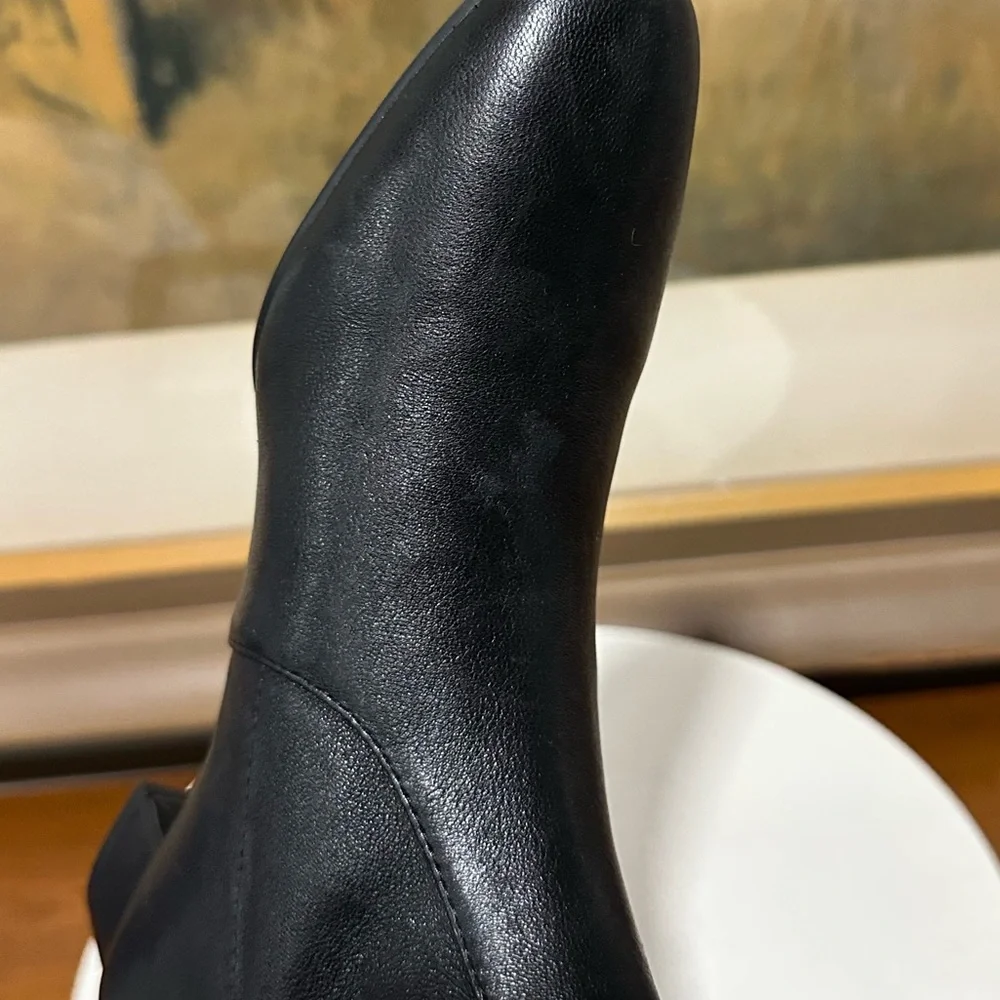 🌹STUART WEITZMAN🌹 Black Lowland Over-the-knee Leather Boots Size: 4B